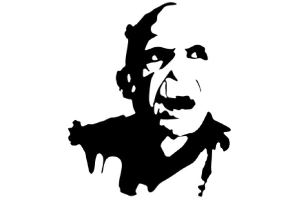 Silhouette of a Man with a Distressed Expression