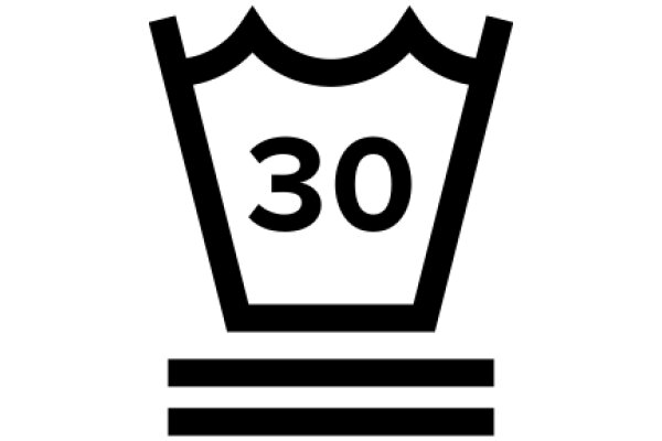 Simplistic Icon of a Number 30
