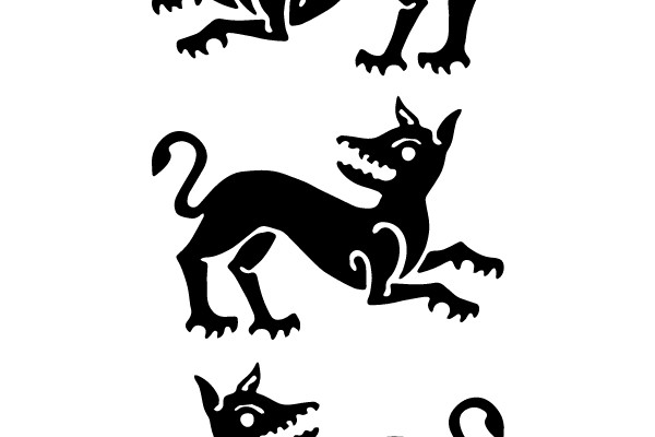 Three Lively Dogs