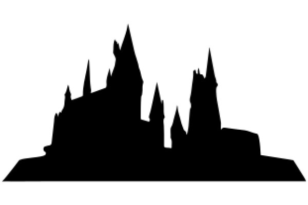 Silhouette of a Castle and Towers