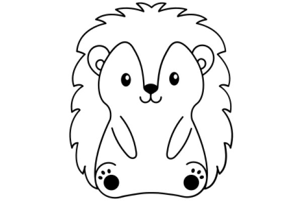 A Whimsical Lion: A Line Drawing