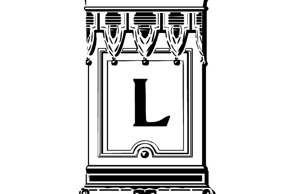 Elegant Monogrammed Letter L Sign