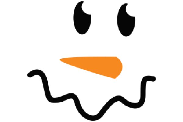 A Friendly AI Mascot: A Smiling Face with an Orange Nose and a Curly Mustache