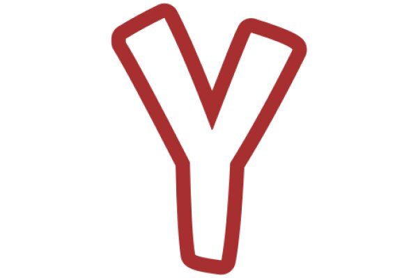 Digital Art: A Red Y-Shape Against a White Background
