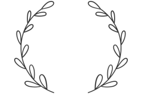 Elegant Black Line Art: A Simple, Yet Beautiful Laurel Wreath
