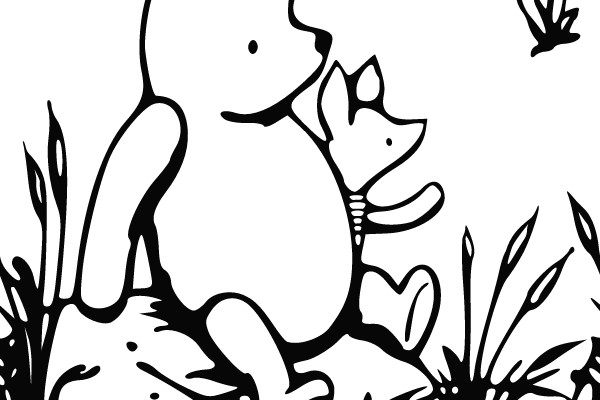 Whimsical Encounter: Bear and Fox