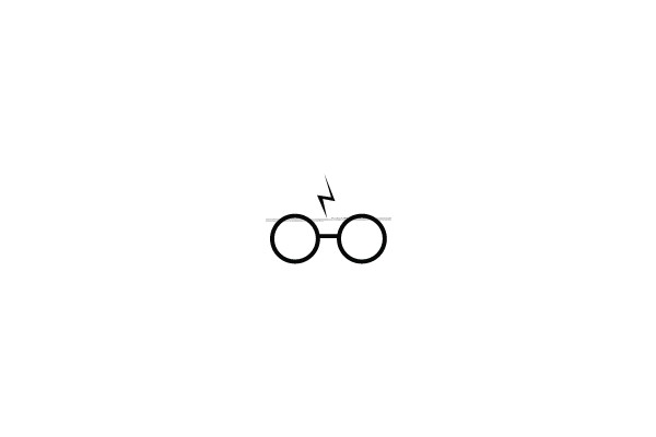 Glasses with Lightning Bolt