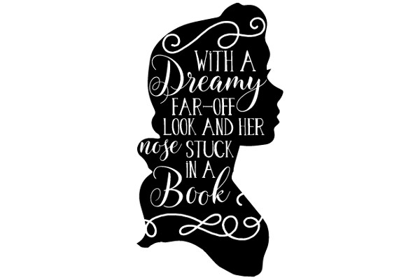 With a Dreamy Far-Off Look and Her Nose Stuck in a Book, This Silhouette of a Woman Encapsulates the Joy of Reading