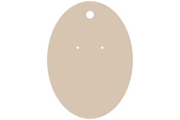 A Solid Beige Circle with Two Small Holes