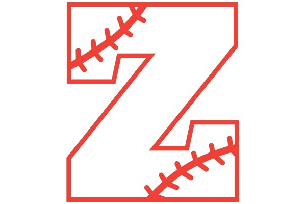 Baseball Stitched Letter Z