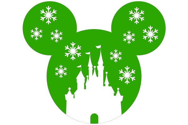 Snowy Castle Silhouette in Mickey Mouse Ears