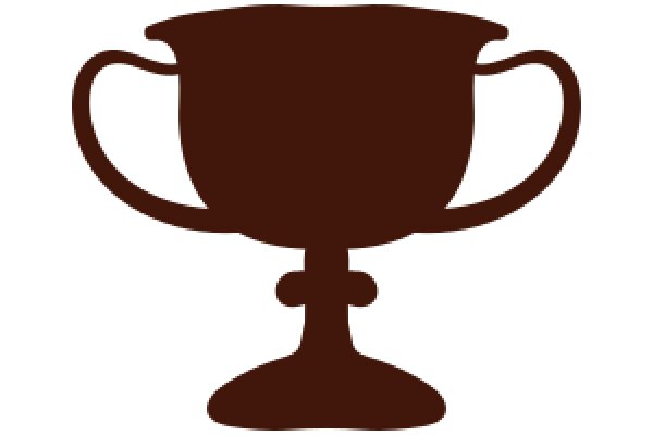 A Solid Brown Trophy on a White Background