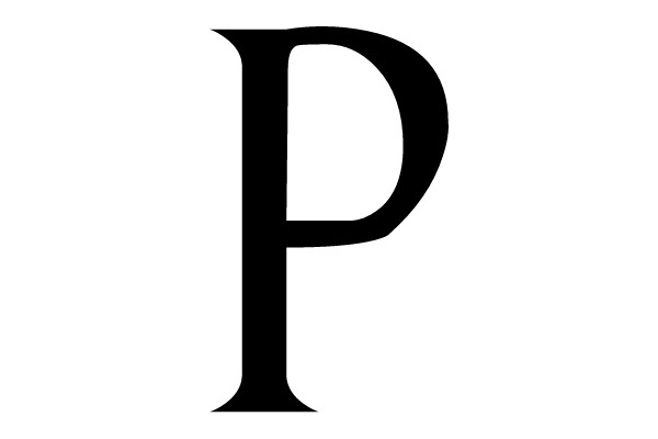 Bold Capital Letter P