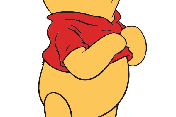 Winnie the Pooh in a Red Shirt