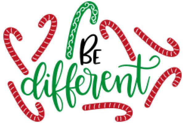 Be Different: A Festive Message with Candy Cane Design