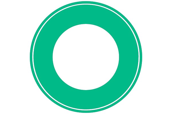 Green Circular Icon with White Center