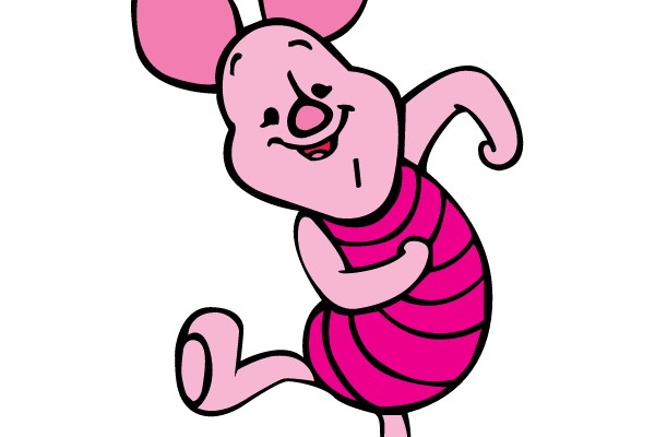 Winnie the Pooh in a Striped Shirt