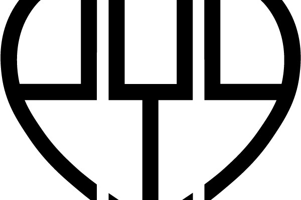 Heart-Shaped Symbol with Vertical Lines
