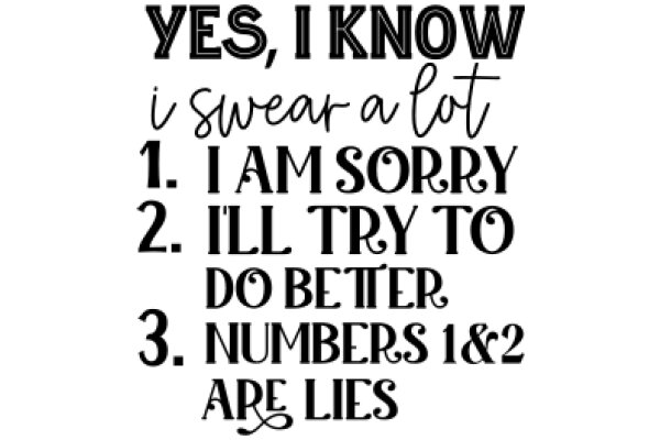 A Humorous Take on Apologies: A List of Common Apologies and Their Likely Responses