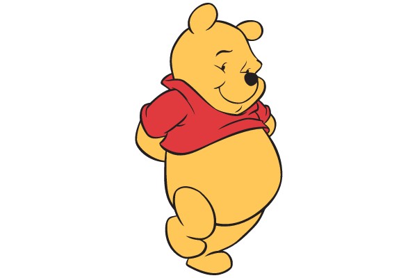 Pooh Bear in a Red Shirt