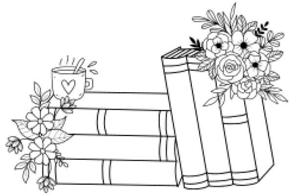 A Cozy Corner with Books and Flowers