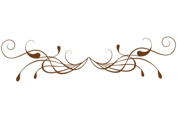 Symmetrical Artwork with Brown Swirls and Curves