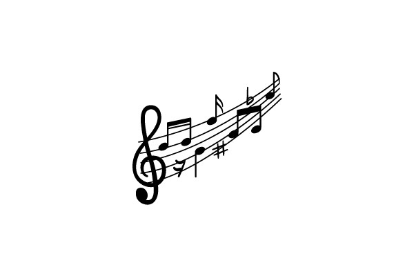 Spiraling Musical Notes