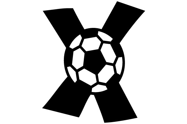 Soccer Ball with Black Cross