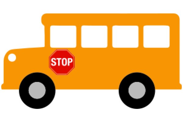 Vibrant Orange School Bus with Stop Sign