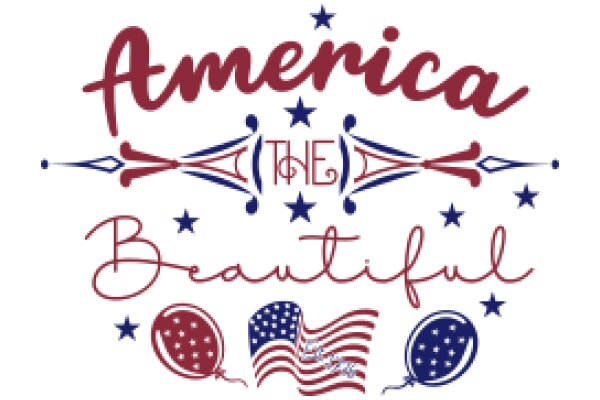 Celebrating America's Beauty: A Graphic Design Showcasing the Nation's Symbols and a Message of Patriotism
