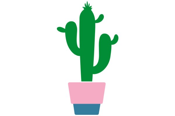 Vibrant Cactus in a Pink Planter