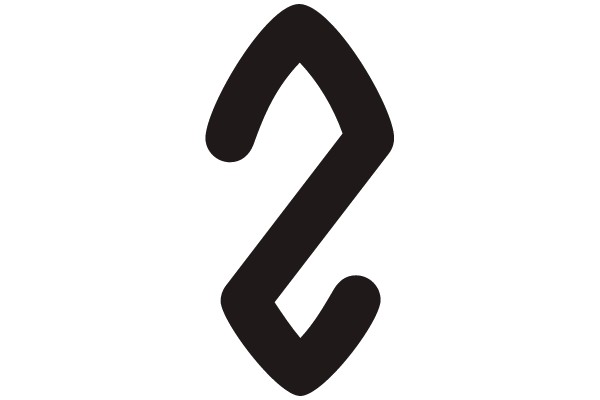 Bold Black Number Two