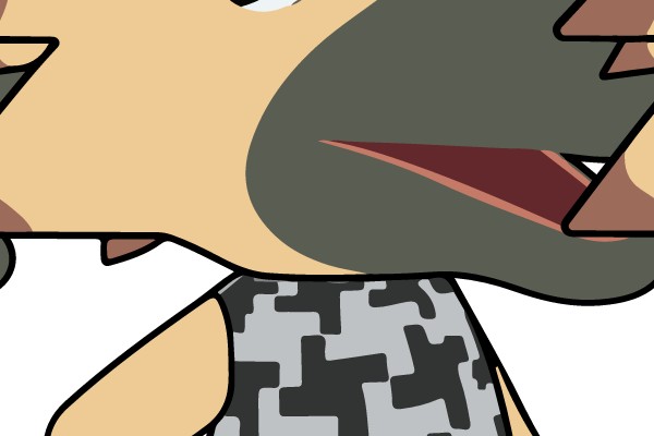 Pixelated Wolf