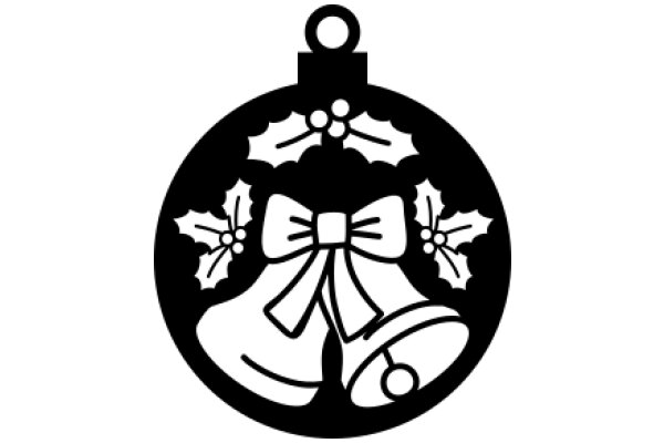 A Festive Christmas Decoration: A Silhouette of a Christmas Tree and Gifts