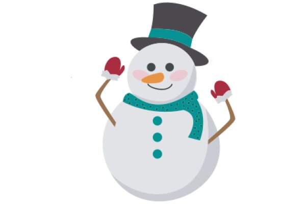 A Festive Winter Scene with a Smiling Snowman