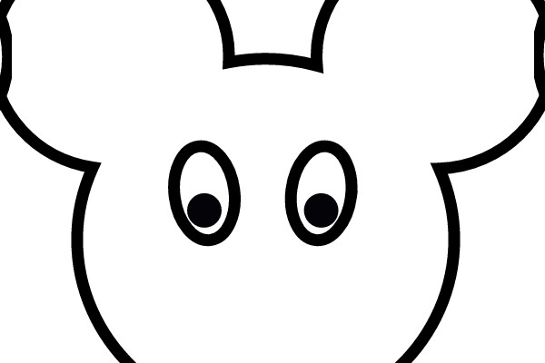 Mickey Mouse Face Outline