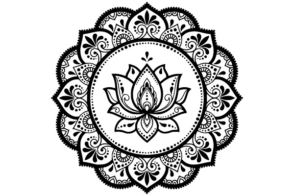 Mandala with Lotus Flower