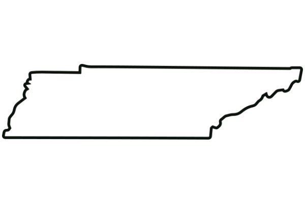 Simplified Map of a State: A Graphic Representation of Geographical Boundaries