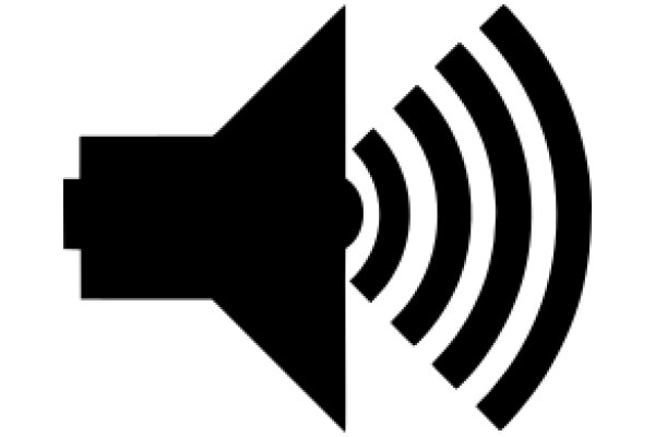 Icon of a Speaker and Sound Waves