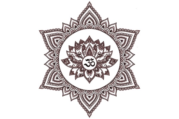 Mandala with Om Symbol