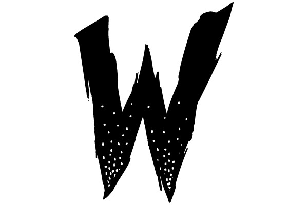 Brushed Letter W