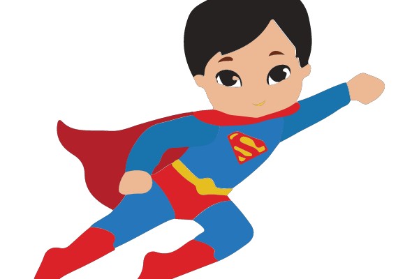 Joyful Flight: A Young Superhero Takes to the Skies