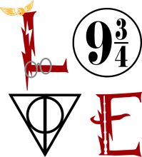 A Collection of Symbolic Icons: 9, 3, E, and L