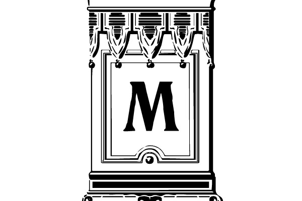 Ornate Emblem with the Letter 'M'