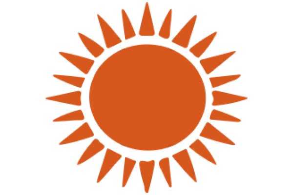 Vibrant Sunburst Logo in Orange and White
