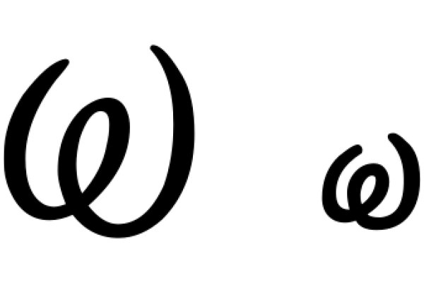 A Simple, White Background with a Black Letter 'W' and a Black Letter 'o'.