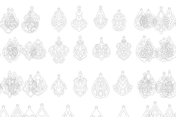 Collection of Ornate Teardrop and Geometric Pendant Designs