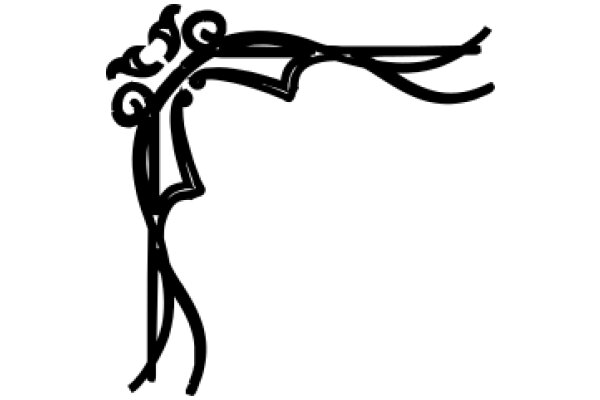 Stylized Line Drawing of a Figure with a Sword