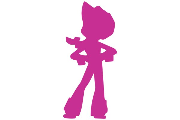 A Vibrant Pink Cartoon Character