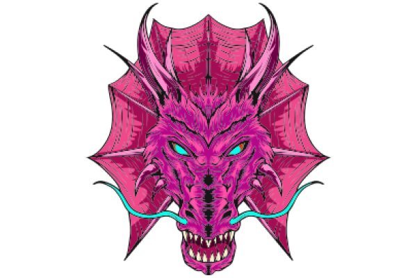Vivid Fantasy: A Pink Dragon with a Blue Tongue